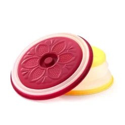 Hopfällbart mikrovågslock Avloppskorg Frukt Grönsaker Korg Matlock