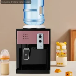 HS-09 - Bordsmodell vattendispenser/vattenkylare - Varm & kall - Avtagbar design - 550W värme, 75W kyla - PP & 304 rostfritt stål - Rosa