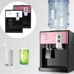 HS-09, fristående vattenkylare & dispenser, varm/kall, avtagbar design, silver, för hem eller kontor