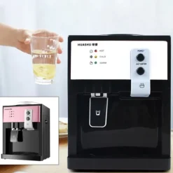 HS-09, fristående vattenkylare & dispenser, varm/kall, avtagbar design, silver, för hem eller kontor