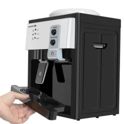 HS-09 varm- och kallvattenkylare, fristående toppmatad dispenser, för hem/kontor, svart