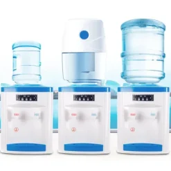 HS-02 vattenautomat, varm & kall, avtagbar universalhållare, för 5–18 L dunk, vit