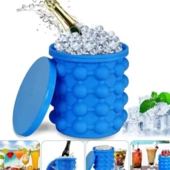 HUHUDAY IS LÅDA Bac agrave Glaccedilons Ice Cube Magic Ice Cube Maker Silikon Ice Cube Hink Ice Cube Form med lock222