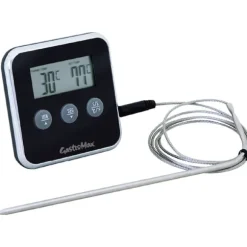 Hushållsterm/ugnstermometer m timer, digital Gastromax