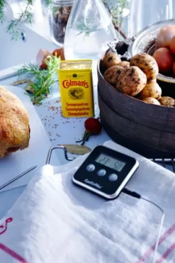 Hushållsterm/ugnstermometer m timer, digital Gastromax