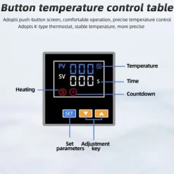 Hydraulisk värmepressmaskin, 5 ton tryck, dubbel värmeplatta