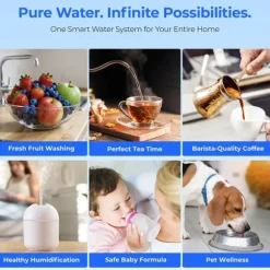 Hydrofast W100 vattenrenare - 8 temperaturinställningar RO-filtrering UV-sterilisering 4 liters tank 2200W omedelbart varmvatten