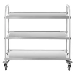 3-hyllad servitörsvagn av rostfritt stål