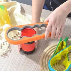 4-i-1 Burköppnare – Hjälpmedel för Burkar, Skruvlock, Konserver och Flaskor