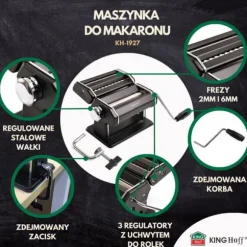 2-i-1 deg- och pastamaskin, svart, KINGHOFF KH-1927