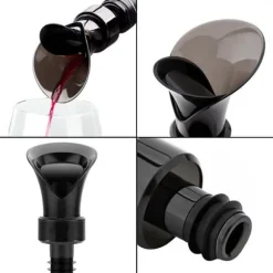 2-i-1 Vinluftare Dekanter Flaskpip med Förslutning