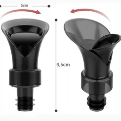 2-i-1 Vinluftare Dekanter Flaskpip med Förslutning