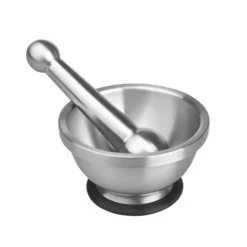 IBILI Mortel - Rostfritt stål - Med mortelstöt - Ø 13,5 x H 7,5 cm