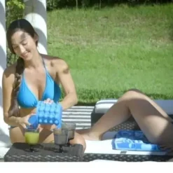 Ice Cube Maker Ice Cube-bricka Silikonformar Ice Hink Ice Cube Maker 2 i 1 Ice Cube Silikonformar Ishink Ice Cube Ma@H4