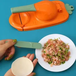 2-i-1-dumplingmaskin, rund dumplingformmaskin, manuell dumplingmaskin