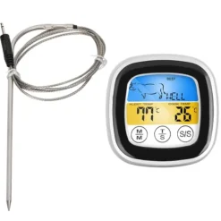 2in1 Digital Mat Kök Pekskärm Termometer Temperatur Tester Timing Tool
