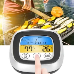2in1 Digital Mat Kök Pekskärm Termometer Temperatur Tester Timing Tool