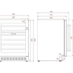 Inbyggd vinkyl - TEKA - RVU20046 - 46 flaskor - Energiklass G - Invertermotor