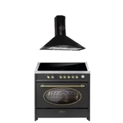 Induktionsspis - GURARI - E 913 RU BL - 90 cm - 5 induktionszoner - XXL ugn 121 L