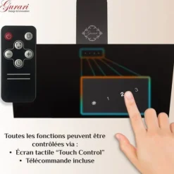 Induktionsspis - GURARI - E 913 BL - 90 cm - 121L - 5 Flex-zoner