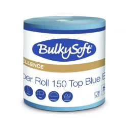 Industriell rengöringsduk, blå, superabsorberande, 150 m, 3 lager, Bulkysoft Excellence, för industrin, 1 rulle