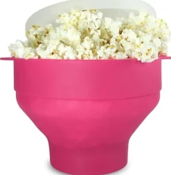 INF Popcornskål silikon hopfällbar Rosa