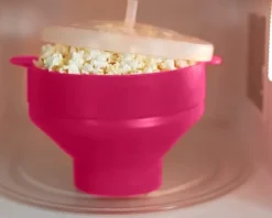 INF Popcornskål silikon hopfällbar Rosa