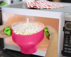 INF Popcornskål silikon hopfällbar Rosa