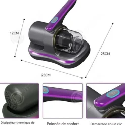 INN Anti-mite dammsugare ABS sladdlös handdammsugare för dammsugning av kvalster på madrasser och soffor handhållen dammsugare