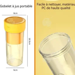 INN Citruspress 300 ml Kompakt och portabel Energi Boost Återuppladdningsbar via USB Lämplig för alla tillfällen Citruspress ma