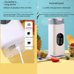 INN Elektrisk citruspress 420 ml kan pressa juice för att göra milkshakes och rengöra automatiskt med digital display.