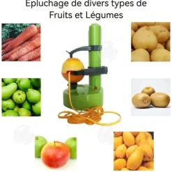 INN Elektrisk skalare 28x15x14cm Snabb roterande skalare Praktisk och säker Utbyttbar blad Halkfri bas för enkel rengöring