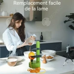 INN Elektrisk skalare 28x15x14cm Snabb roterande skalare Praktisk och säker Utbyttbar blad Halkfri bas för enkel rengöring