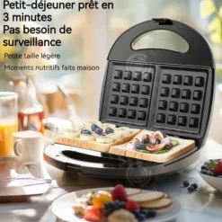 INN Gaufrier 10 i 1 750W 10 typer grillpanna non-stick lätt att rengöra idealisk present flera alternativ för frukost