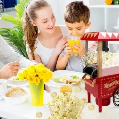 INN Popcornmaskin 1100 W med snabb värmning 22 x 19 x 39 cm Hemelektronik DIY Lätt att tillverka Lätt att rengöra