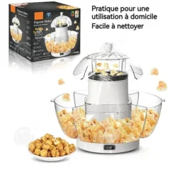 INN Popcornmaskin 1000W hemmahushållningar blåsa upp popcorn helt automatiskt 30x30cm hushållsapparater DIY lätt att göra