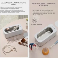 INN Ultrasonic Cleaner 47000hz 350ml 360 graders rengöring ultraljudsrengörare glasögonrengörare ultraljudsglasögonrengöring