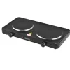 [in.tec] Dubbel värmeplatta-kokplatta-46x26,5x7cm-2500W-gjutjärn-svart