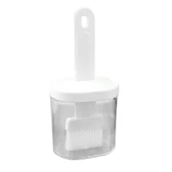 Integrerad silikonoljeflaskaborste Olivoljadispenserflaska med silikonborste för matlagning Bakning Grillning Betning Vit