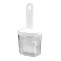 Integrerad silikonoljeflaskaborste Olivoljadispenserflaska med silikonborste för matlagning Bakning Grillning Betning Vit