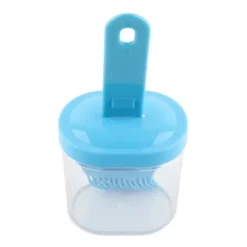 Integrerad silikonoljeflaskaborste Olivoljadispenserflaska med silikonborste för matlagning Bakning Grillning Betning Blå