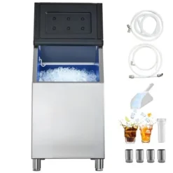 Isförvaringslåda, 56x66,5x103,8 cm, rostfritt stål, justerbara fötter