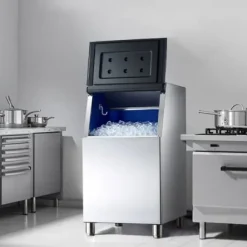 Isförvaringslåda, 56x66,5x103,8 cm, rostfritt stål, justerbara fötter