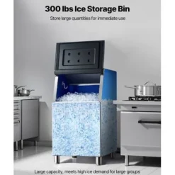 Isförvaringslåda, 56x66,5x103,8 cm, rostfritt stål, justerbara fötter