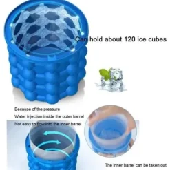 ishink Kreativ bärbar iskubsform i silikon för ishink 2 i 1 iskubsform för att spara utrymme för [373]