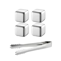 Iskub Rostfritt 4-pack m tång Dorre