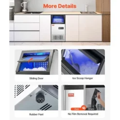 Ismaskin, 36 isbitar, 36x43x75,5 cm, rostfritt stål