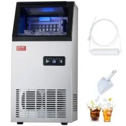 Ismaskin, 36 isbitar, 36x43x74 cm, rostfritt stål