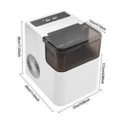 Ismaskin, 12 kg daglig kapacitet, snabb isproduktion,EU, VIT