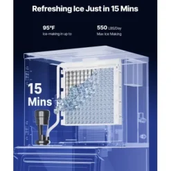 Ismaskin, 249,5 kg/24h, 580x668x1105 mm, rostfritt stål